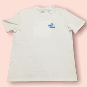 Tommy Bahama Mens White Tee (Hand Me A Screwdriver)